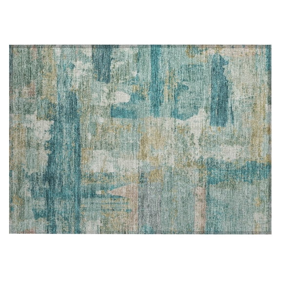 Dalyn Rugs Machine Washable Indoor/Outdoor Chantille ACN2147 Teal 1'8" x 2'6" Rug