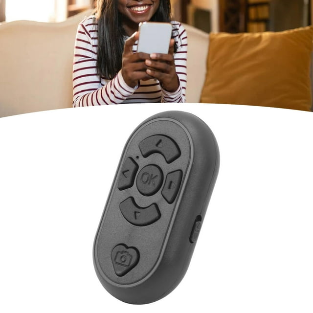 Phone Remote Control, Wireless Shutter BT4.0 32.8ft Range for Selfie Page Turning App with Type C Charging Cable