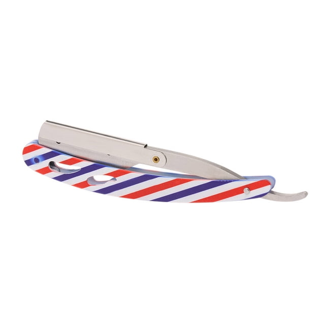 Barber Straight Edge Razor Stainless Steel Salon Safety Folding Shaving Blades Hair Cutting Blade Colorful