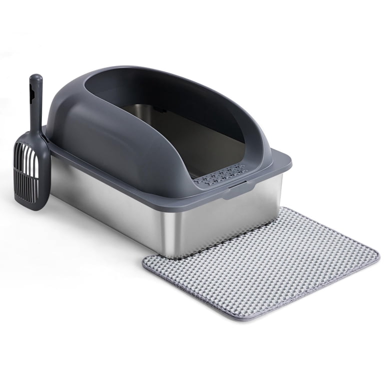Edx Stainless Steel Cat Litter Box with Lid, XL Size photo 7