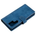 thumbnail image 6 of SaniMore for Samsung Galaxy S23 Ultra 6.8" 2023 Case, Prumium PU Leather Zipper Wallet Card Slots Cash Pocket Flip Kickstand Lanyard Anti-drop Shcokproof Full Body Wrap Business Case, Darkblue, 6 of 13