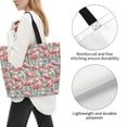 thumbnail image 3 of Balery Pink Flamingo Bolsa Tote Estilo Estético con Cremalleras, Bolsa de Hombro, Bolsa de Compras Grande y Plegable, 3 of 8