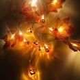 thumbnail image 3 of Xingzhi Halloween Maple Leaf Light String LED Lighted Pumpkin Garland for Home Halloween Decoration Type 9, 3 of 9