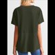 thumbnail image 5 of Blusas Casuales de Punto Gofre con Cuello en V para Mujer, Camisetas de Corta, Blusas Holgadas Verde XL, 5 of 9