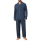 thumbnail image 1 of INSPIRAR CHIC Conjunto de Pijamas Casuales de 2 Piezas de Manga Larga de Color Sólido para Hombre M Azul Oscuro, 1 of 5