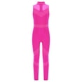thumbnail image 2 of iixpin Full Body Jumpsuit for Girls Long Sleeves Biketards Tumbling Dance Leotard Skating Romper Bodysuit Hot Pink 10, 2 of 6