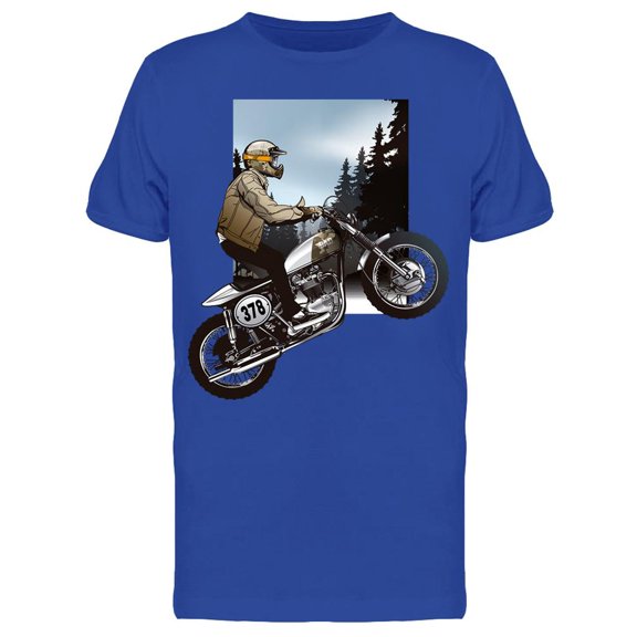 Biker Riding A Mountain T-Shirt Men -Image by Shutterstock, Male Large