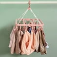 thumbnail image 5 of Foqnuq Hanger Socks Organizer with Clips, Space-Saving Clothing Rack for Panties, Underwear, Socks & Pantyhose - 32 Clip Storage Solution for Closet Organization, 5 of 7