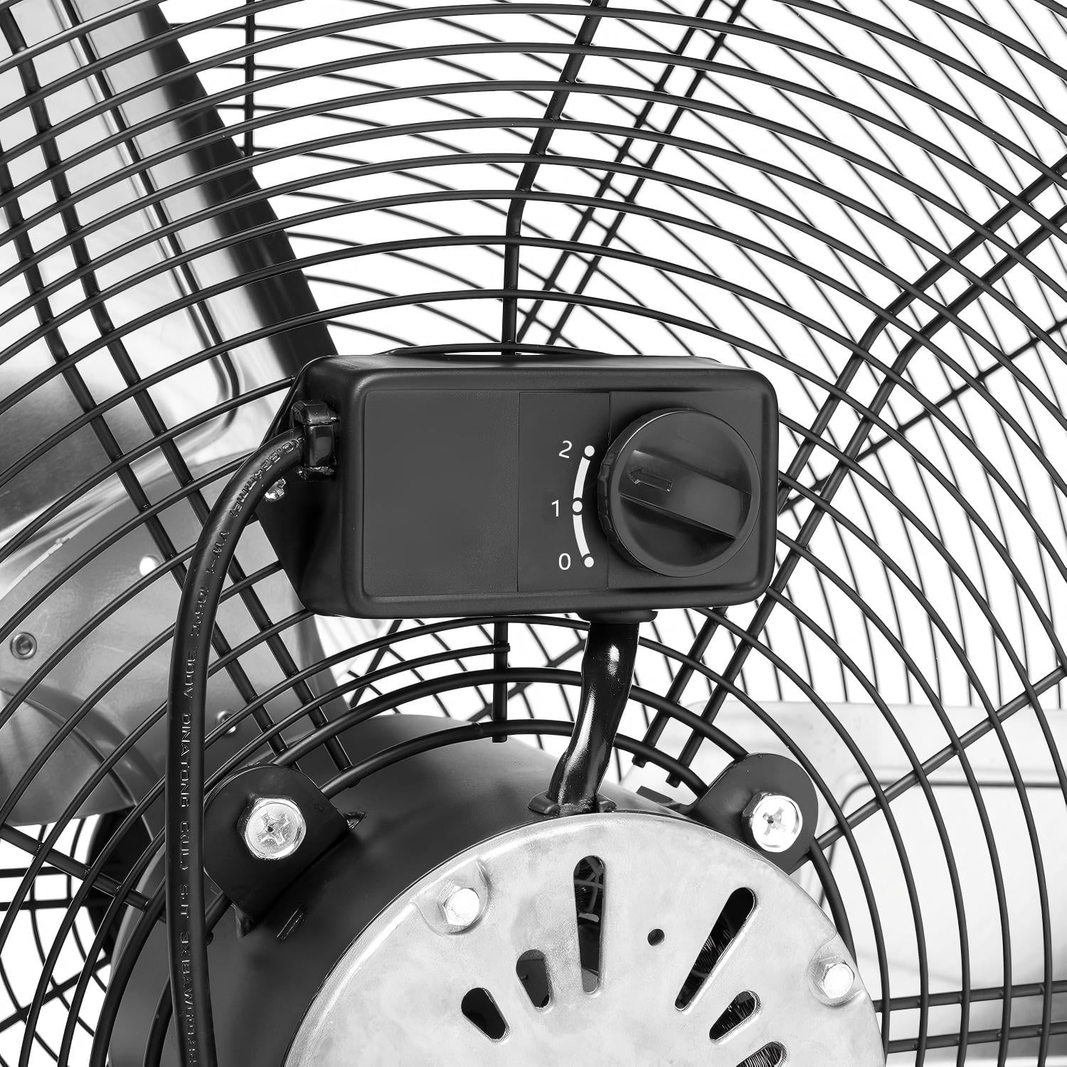 Drum Fan 30 Inch Heavy Duty Industrial Fan, High Velocity Shop Fan and Floor Fan with Aluminum Blades and Copper Motor for Warehouse Workshop Garage, Black