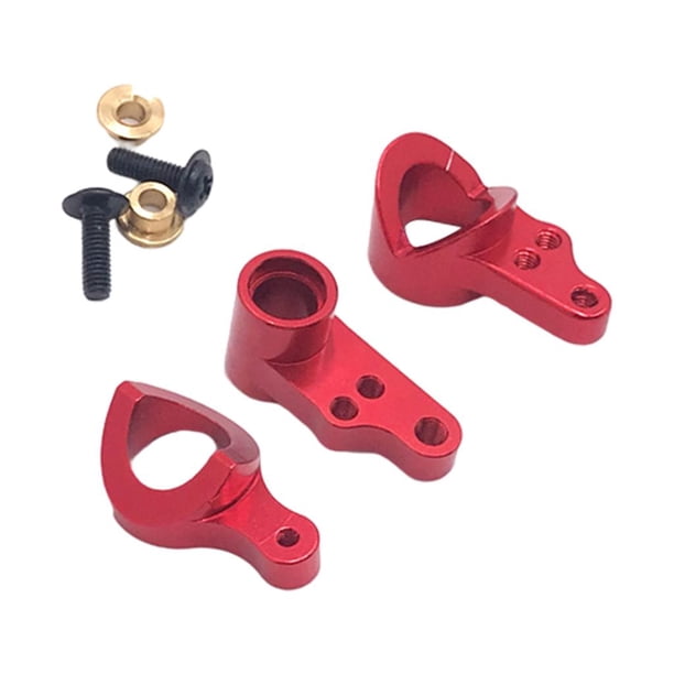 Piezas de actualización del grupo de dirección de metal 1:14 1/12 para accesorio de coche RC 144001 rojo