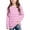 Hot Pink, variant on Ashirexll Girls Long Sleeve Shirts Gradient Striped Print Long Sleeve Casual Top for Big Girls 3-14 Years