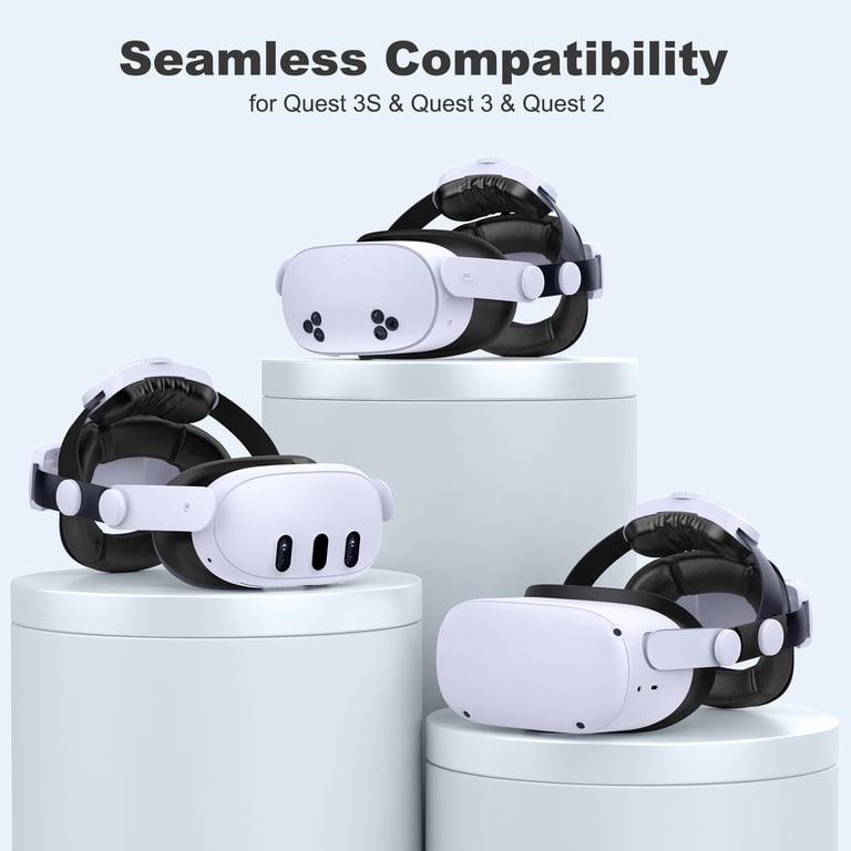 Beboncool Adjustable Head Strap for Meta Quest 3/2/3S +7500mAh