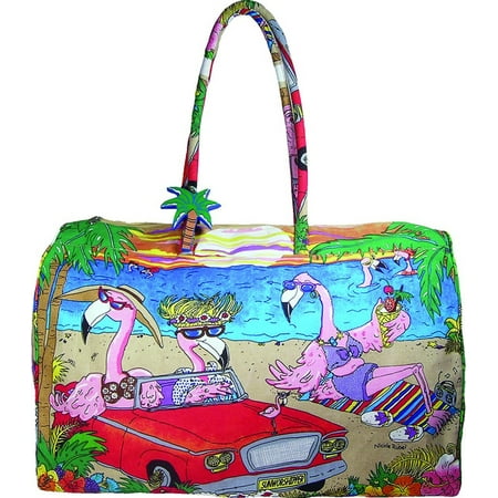 Cappelli Sunset Beach Flamingo Canvas tote