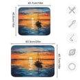 thumbnail image 3 of Dish Drying Mat Kitchen Counter Boat and Sunset Dishes Drainer Pad Absorbent Microfiber Reversible 16"x18", 3 of 7