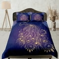 thumbnail image 1 of Koamaru pavo real decoración de oro estética juego de cama completo, funda nórdica de lujo, 1 of 4