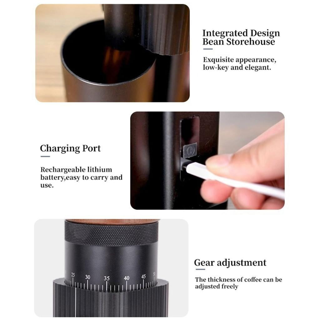 Portable Electric Coffee Grinder Automatic Burr Coffee Bean Grinder Grinding