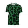 thumbnail image 5 of T Shirt For Men Running For Male Cow Print Clover Irish Gift T-Shirts Fashion Green And Black Spots, 5 of 7