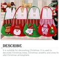 thumbnail image 2 of Bearachild Bolso de mano con patrón de Papá Noel, bolsa de regalo, bolsa de dulces elástica ligera, bolsillo con cordón de muñeco de nieve para niños Kits de decoración para fiestas Llevar Bearachild HA069620-04, 2 of 6