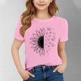 thumbnail image 2 of FamilyThread Toddler Girls Boys Versatile Short Sleeve T-Shirt Fashionable Graphic Print Tunic Tops Crewneck Casual Summer Shirt For 3-15Y, 2 of 4