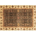 thumbnail image 1 of Ahgly Company Indoor Rectangle Abstract Brown Modern Area Rugs, 5' x 7', 1 of 4