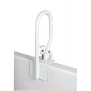 Carex Fiberglass Bath Safety Rail Grab Bar, Exit and Transfer Assist, White, 200 lb Capacity