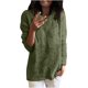 thumbnail image 3 of Sudadera para mujer casual cuello redondo difuso polar jersey camisa otoño invierno ligero peludo manga larga tops 2023, 3 of 5