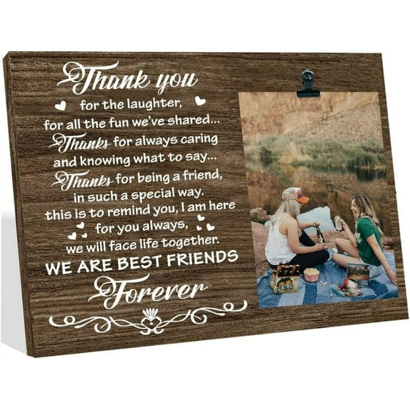 Thank You We Are Best Friends Forever Picture Frame 7.87x9.84inch Memorial Gift Photo Frame with Clip Best Friends Picture Frame Friendship Memorial Gift for DIY