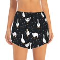 thumbnail image 2 of Pofeuu Fashionable Goose Print Women's Athletic Shorts Running Workout Shorts Tummy Control Quick Dry Gym Shorts with Pockets Double layer sports shorts-X-Large, 2 of 7