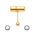 thumbnail image 1 of Ion-Plated Gold 14ga Vibrating Tongue Ring, 1 of 2