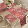 thumbnail image 2 of Ambesonne Moroccan Table Runner & Placemats, Folkloric Starry Lattice, Placemat 4 pcs + Runner 12"x72", Vermilion Burnt Orange, 2 of 2