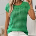 thumbnail image 6 of Quinlirra Womens Summer Tops under $10 Casual Cover Ups for Women Round Neck Solid Color Hollow Out Sunscreen Knitted Sweater Cover Up Sleeveless Tops, 6 of 7