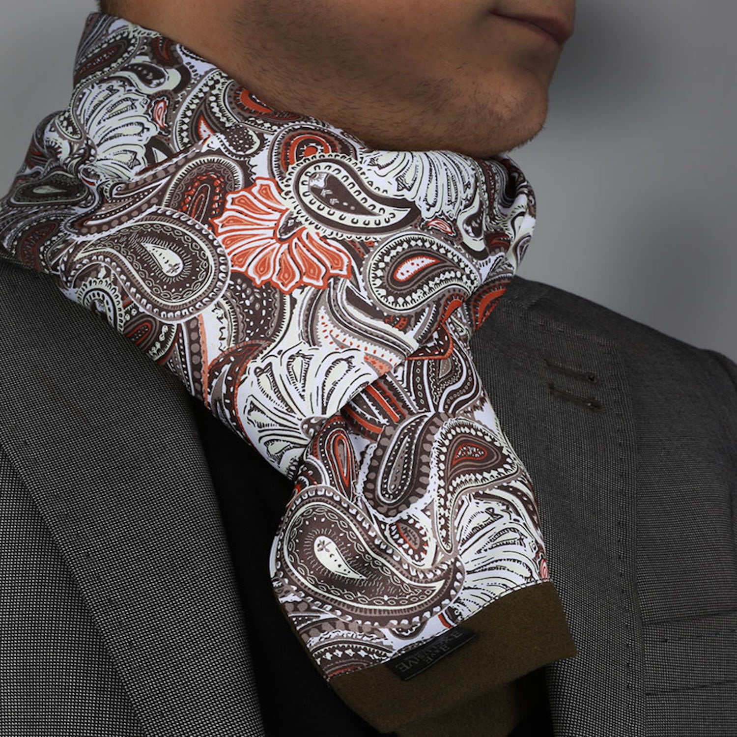 Ensemble Pochettes Et Cravate Homme – Motif Cachemire Floral – Tissu Soyeux