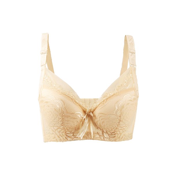 Sujetador Push Up De Talla Grande Con Aros Florales De Encaje Para Mujer Beige 42/95 Fit 38C Unique Bargains Sujetadores Básicos