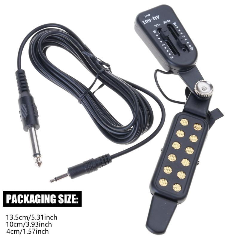 CEORPER Acoustic Guitar Pickup with Cable 12 Sound Hole Magnetic Pickup Transducer