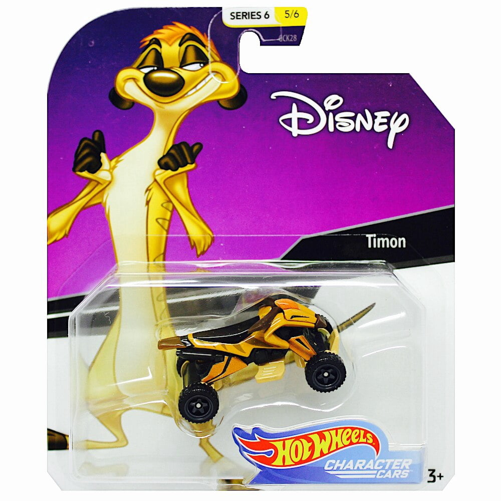 2018 Hot Wheels 1/64 Disney Pixar Character Cars Series 6, Set of 6 Collectible Die Cast Toy Cars Steamboat Willie, Ariel, Jiminy Cricket, Captain Hook, Timon & Mr. Incredible