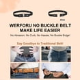 thumbnail image 3 of Cinturón sin hebilla de 4 piezas para mujeres y hombres: cinturón ajustable sin hebilla para mujeres y hombres, cinturón elástico invisible para jeans, pantalones, 3 of 6