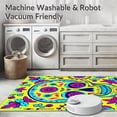 thumbnail image 5 of ODIKA 2'x3' Machine Washable Non-Slip Area Rug, Macabre Day Dead Sugar Face Artistic High Traffic Rug with Pad, Yellow, 702722, 5 of 8