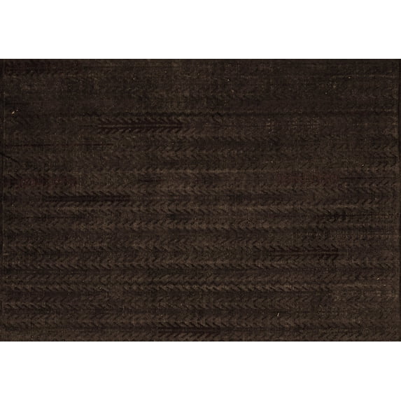 Ahgly Company Indoor Rectangle Abstract Brown Modern Area Rugs, 5' x 7'