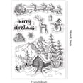 thumbnail image 6 of 1 Sheet Christmas Snow House Background Clear Stamps Xmas Santa Claus Deer Lace Silicone Clear Stamp Seals for Cards Making DIY Scrapbooking Photo Journal Album Decoration, 6 of 8