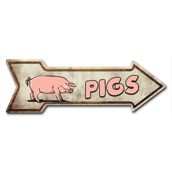 SignMission P-ARROW-999675 18 in. Pigs Arrow Sign