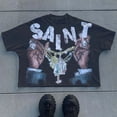 thumbnail image 3 of Camiseta con estampado gráfico de cabeza grande de dibujos animados de verano, camiseta holgada de algodón de gran tamaño, camiseta gótica de estilo hip hop para hombres y mujeres, camiseta informal e, 3 of 5