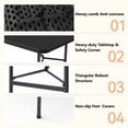 thumbnail image 3 of HAIMULI 4ft Rectangular All-Occasion Plastic Folding Event Table for Indoor and Outdoor, Portable Desk, Camping, Durable and Stable, HDPE and Steel, Wide Application, 3 of 8