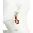 thumbnail image 2 of Betsey Johnson Santa Red & Pink Christmas Flamingo Statement Drop Earrings Gift, 2 of 2