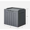 thumbnail image 3 of PRZL 31 Gallon Resin Deck Box Waterproof Indoor Outdoor Storage Boxes for Patio Furniture Cushions and Garden Tools (Gray), 3 of 19