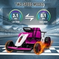 thumbnail image 6 of Lumiparty Go Kart for Kids, 24V Drift Kart with 200W*2  Powerful Motor, 7AH Big Battery, 8.1MPH High Speed, Electric Pedals, Music, Horn, Electric Go Kart Outdoor Race Toy, Pink, 6 of 9