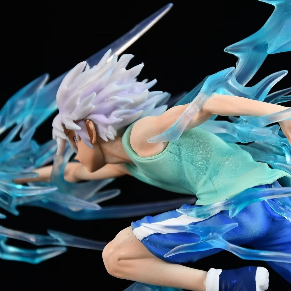 New Hunter×Hunter Killua Zoldyck (combat Ver) Character Anime Model Statue Action Figures Desktop Ornament Popular Decorations Fan Souvenirs Creative Gift Collectable