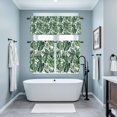 thumbnail image 4 of Monstera Kitchen Curtains Valances and Tiers Set of 3 Summer Green Leaf Tier Curtains and Valance with Rod Pocket for Small Windows, 27.5"x36", 4 of 9