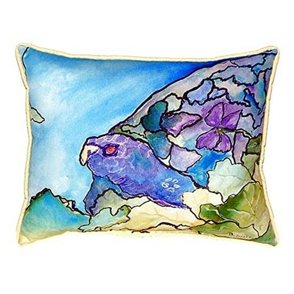 Betsy Drake SN960 11 x 14 in. Purple Turtle Small Indoor & Outdoor Pillow
