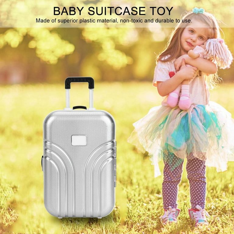 Mavis Laven Baby Suitcase Toy Cute Plastic Rolling Suitcase Mini