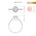 thumbnail image 5 of ANGARA Natural Cushion Halo Diamond Ring with Accents in 14K White Gold for Women (Size-4.9mm| Color-H| Clarity-SI2) | April Birthstone, Anniversary, Jewelry Gift for Women | Natural Diamond Ring, 5 of 9